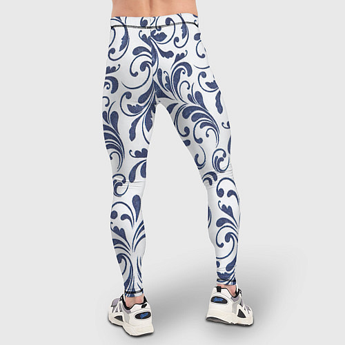 Мужские тайтсы Гжелевый рисунок / 3D-принт – фото 4