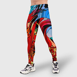 Тайтсы мужские Abstract color pattern Fashion 2022, цвет: 3D-принт — фото 2