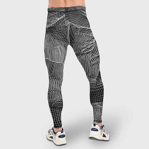 Мужские тайтсы Мятая сетчатая ткань Crumpled Mesh Fabric / 3D-принт – фото 4