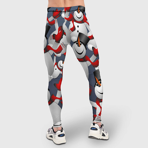 Мужские тайтсы ВОЗДУШНЫЕ СНЕГОВИКИ / 3D-принт – фото 4