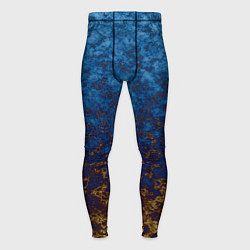 Тайтсы мужские Marble texture blue brown color, цвет: 3D-принт