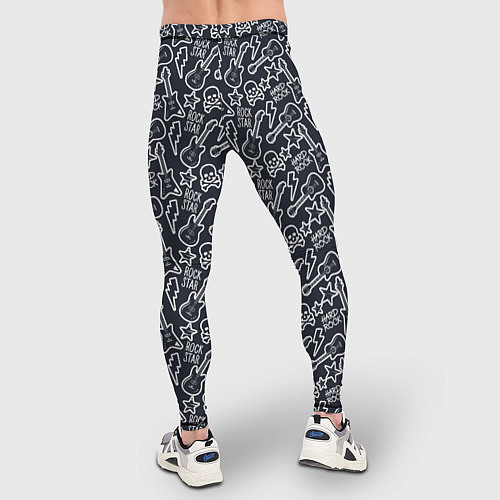Мужские тайтсы Звезда рока / 3D-принт – фото 4