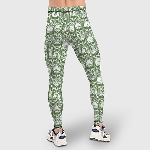 Мужские тайтсы Череп в военной каске / 3D-принт – фото 4