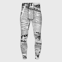 Тайтсы мужские Газетный коллаж, цвет: 3D-принт