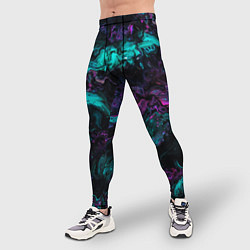 Тайтсы мужские Неоновые Коралы, цвет: 3D-принт — фото 2