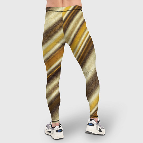 Мужские тайтсы Золотая голографическая диагональ / 3D-принт – фото 4