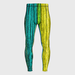 Тайтсы мужские Разноцветные полосы материала, цвет: 3D-принт