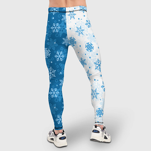 Мужские тайтсы Красивые снежинки / 3D-принт – фото 4