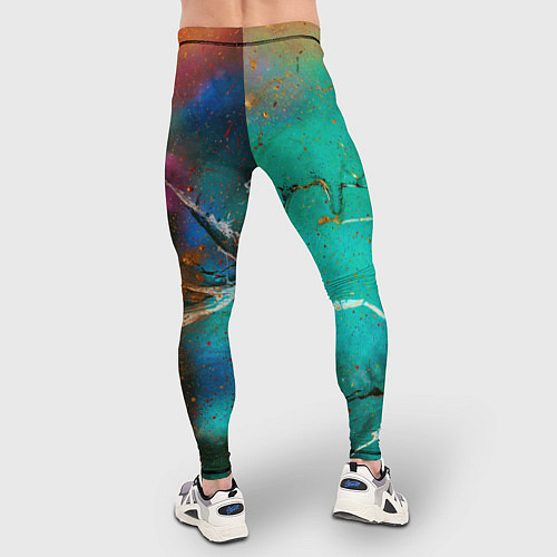 Мужские тайтсы Светло-зелёный туман, краски и тени / 3D-принт – фото 4