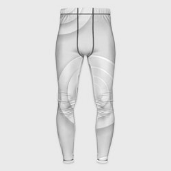 Тайтсы мужские Серый фон и абстрактные белые объёмные окружности, цвет: 3D-принт