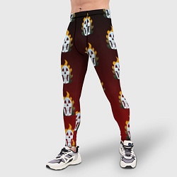 Тайтсы мужские Горящие черепушки, цвет: 3D-принт — фото 2