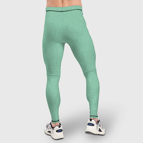 Мужские тайтсы Нежно зеленый в елочку / 3D-принт – фото 4