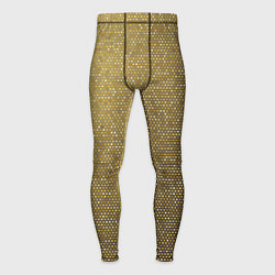 Тайтсы мужские Текстура золотой ткани, цвет: 3D-принт