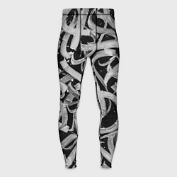 Мужские тайтсы Черно-белая каллиграфия