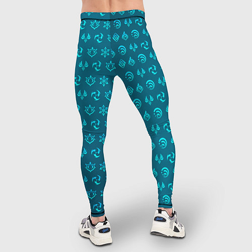 Мужские тайтсы Паттерн элементали под крио / 3D-принт – фото 4