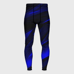 Тайтсы мужские Geometry blue stripes, цвет: 3D-принт