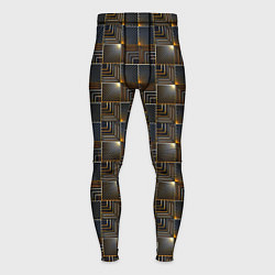 Тайтсы мужские Узорчатые квадраты, цвет: 3D-принт