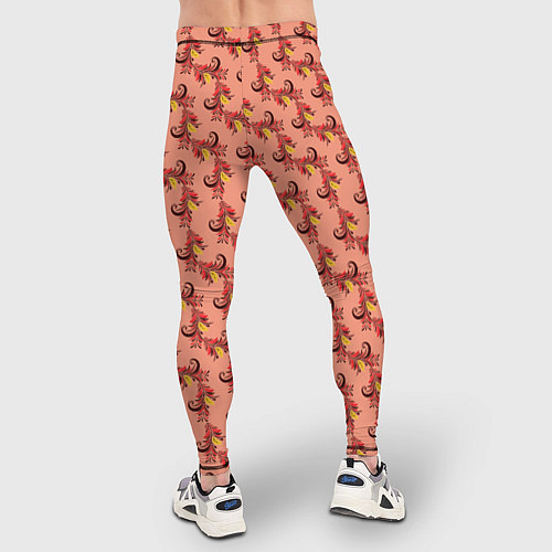 Мужские тайтсы Декоративный растительный орнамент / 3D-принт – фото 4