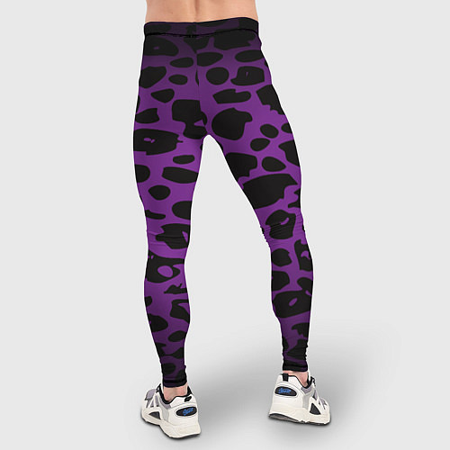 Мужские тайтсы Фиолетовый леопард / 3D-принт – фото 4