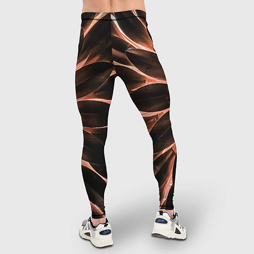 Мужские тайтсы Тёмный цветочный паттерн / 3D-принт – фото 4