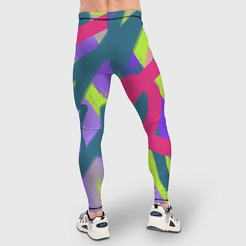 Мужские тайтсы Цветастая графика / 3D-принт – фото 4