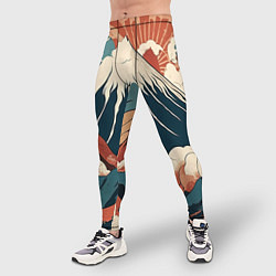 Тайтсы мужские Ретро Фудзияма, цвет: 3D-принт — фото 2