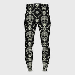 Тайтсы мужские Узор с черепами Pattern with skulls, цвет: 3D-принт