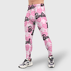 Тайтсы мужские Логотип Барби и розовое кружево, цвет: 3D-принт — фото 2