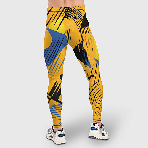 Мужские тайтсы Абстракция паттерн / 3D-принт – фото 4
