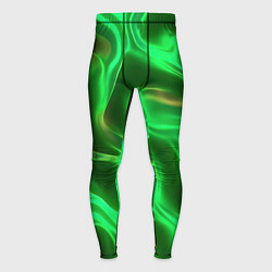 Тайтсы мужские Зеленая абстракция хром, цвет: 3D-принт