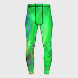 Тайтсы мужские Зеленая абстракция, цвет: 3D-принт
