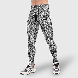 Тайтсы мужские Bats and moths - gothic pattern, цвет: 3D-принт — фото 2