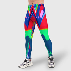 Тайтсы мужские Abstract mirror composition, цвет: 3D-принт — фото 2