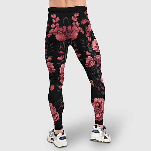 Мужские тайтсы И череп и розы / 3D-принт – фото 4