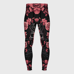 Тайтсы мужские И череп и розы, цвет: 3D-принт