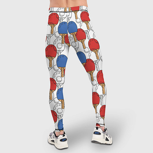 Мужские тайтсы Настольный теннис - ракетки / 3D-принт – фото 4