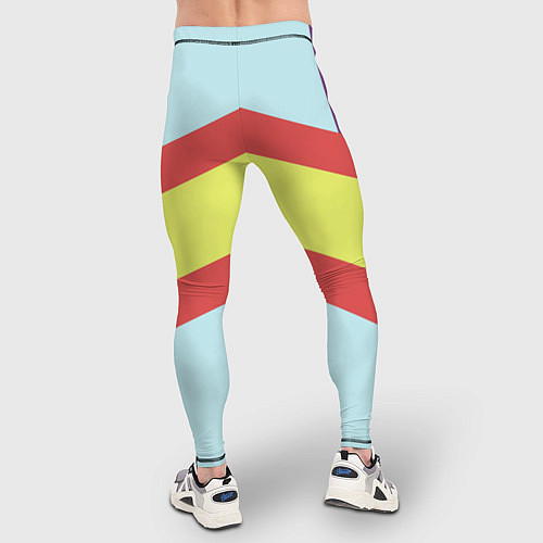 Мужские тайтсы Винтажный цвет 60 годов / 3D-принт – фото 4