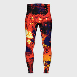 Тайтсы мужские Огненная вулканическая лава, цвет: 3D-принт