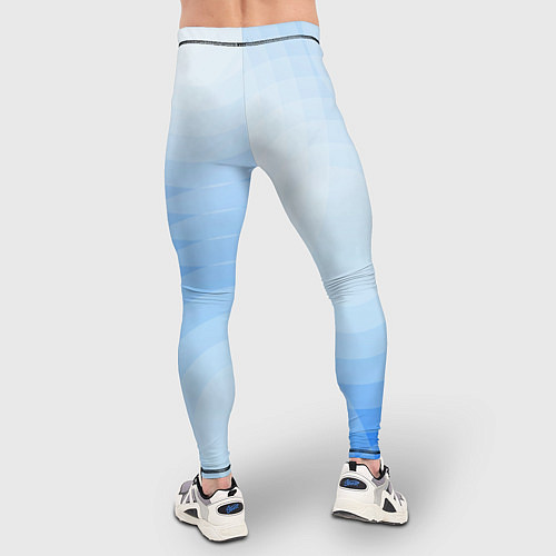 Мужские тайтсы Абстракция с голубыми кругами / 3D-принт – фото 4