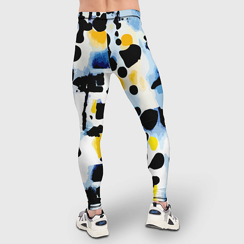Мужские тайтсы Красочный абстрактный паттерн - поп-арт / 3D-принт – фото 4