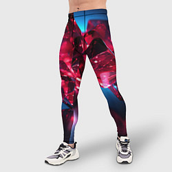 Тайтсы мужские Стеклянные красные камни, цвет: 3D-принт — фото 2