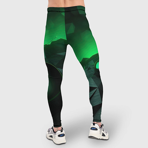 Мужские тайтсы Асимметрия растительного узора / 3D-принт – фото 4