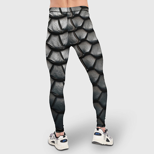 Мужские тайтсы Текстура черного дракона / 3D-принт – фото 4