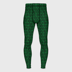 Тайтсы мужские Зелёный бинарный код, цвет: 3D-принт