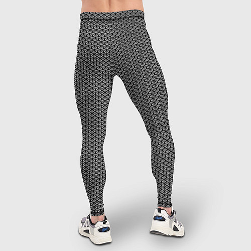 Мужские тайтсы Кованная металлическая кольчуга / 3D-принт – фото 4