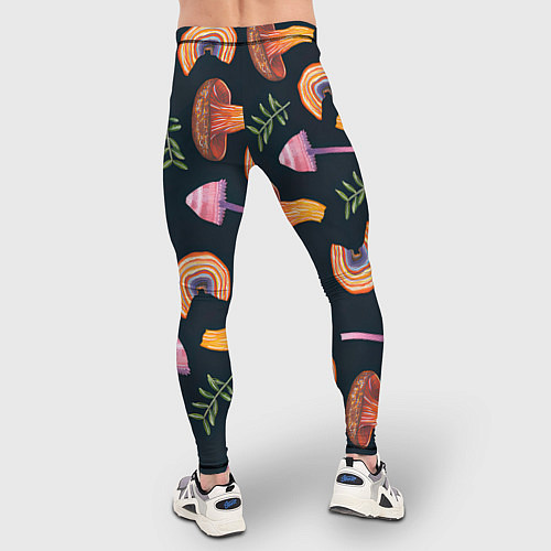 Мужские тайтсы Goblincore - болотные грибы / 3D-принт – фото 4