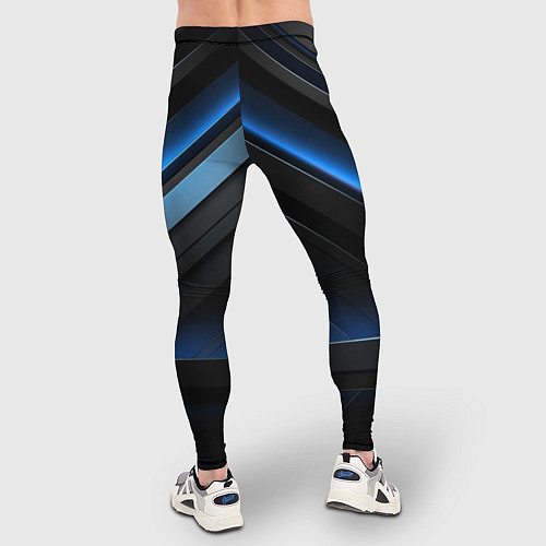 Мужские тайтсы Оттенки синего абстракция / 3D-принт – фото 4
