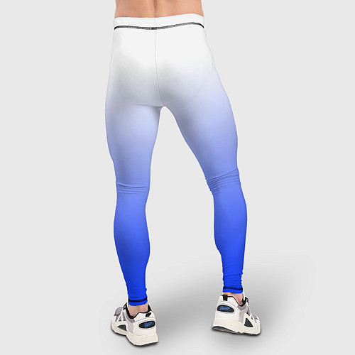 Мужские тайтсы Градиент бело-синий / 3D-принт – фото 4