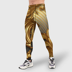 Тайтсы мужские Золотая текстура и абстракции, цвет: 3D-принт — фото 2