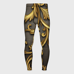 Тайтсы мужские Gold abstract, цвет: 3D-принт